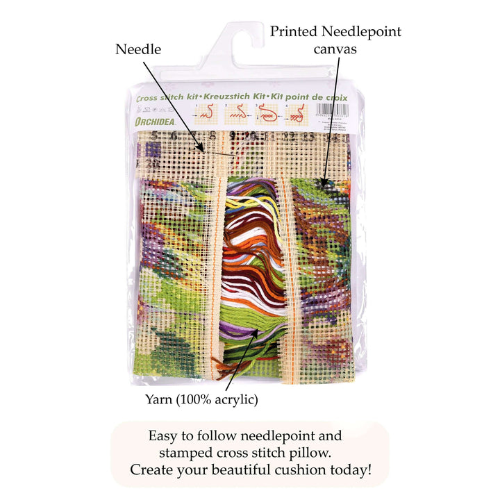 Latch-hook Kit on canvas Snowman 4227