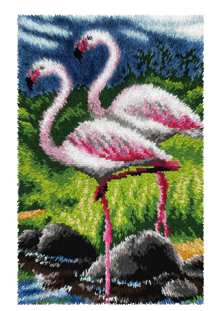 Latch-hook rug kit  Flamingos 4233