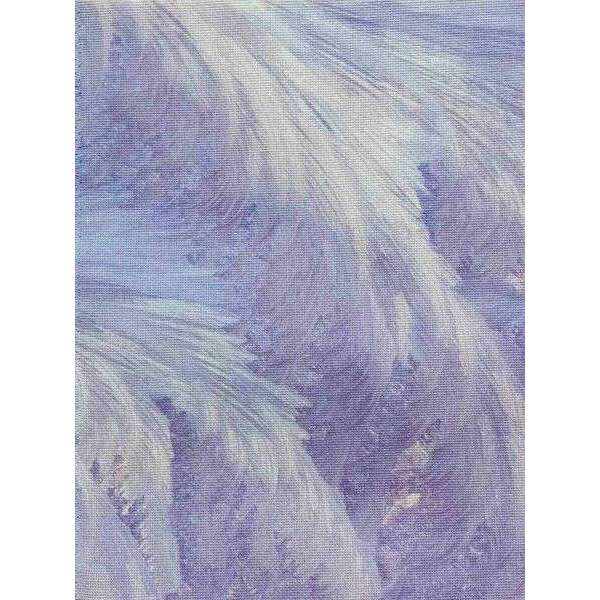 Lavender Breeze Designer Printed AIDA Fabric. Canvas for embroidery with an applied background  KF-1036A