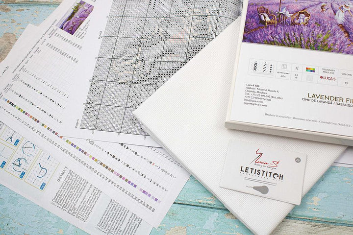 Lavender field BU5008L Counted Cross-Stitch Kit