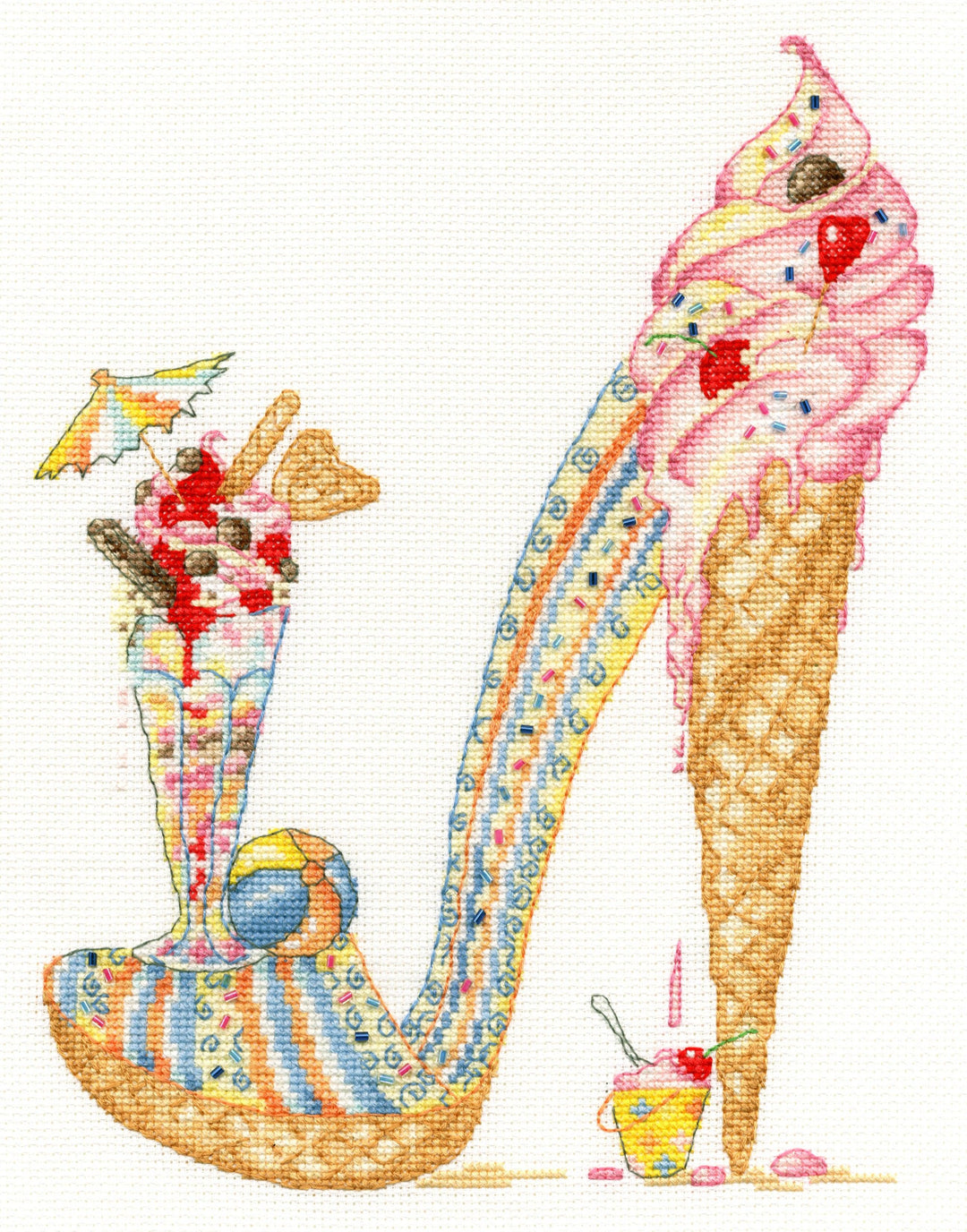 Lazy Sundae XSK4 Counted Cross Stitch Kit