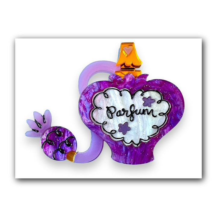 Glamour in a Bottle Purple Brooch by Asia Ellington x Lipstick & Chrome — Dolled Up Pin