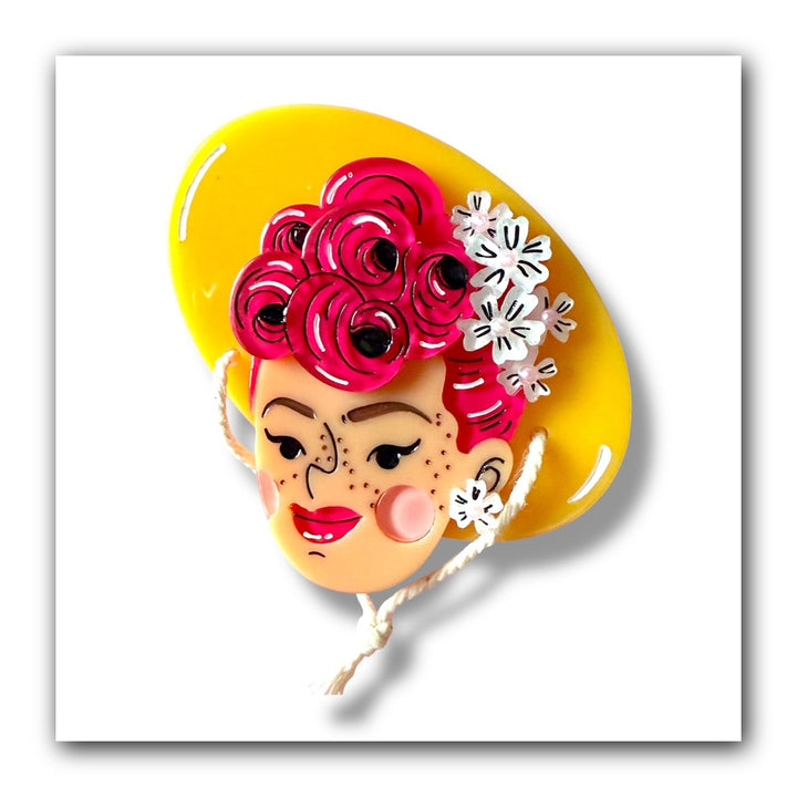 Elizabeth Brooch by Marla VonDuta x Lipstick & Chrome — Vintage Portrait Pin