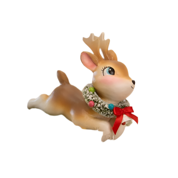 Leaping High Reindeer Clip Ornament by Bethany Lowe