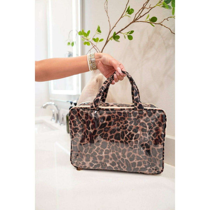 Leopard - Clear Coat Toiletry Case