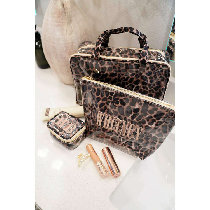 Leopard - Clear Coat Toiletry Case