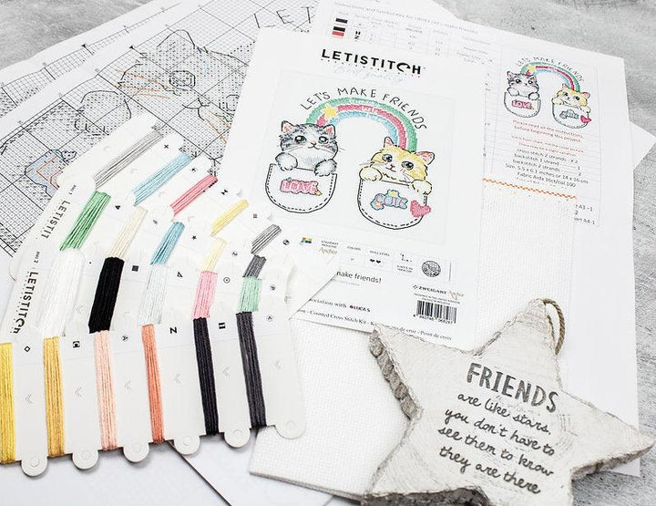 Let's make friends! L8043 Counted Cross Stitch Kit