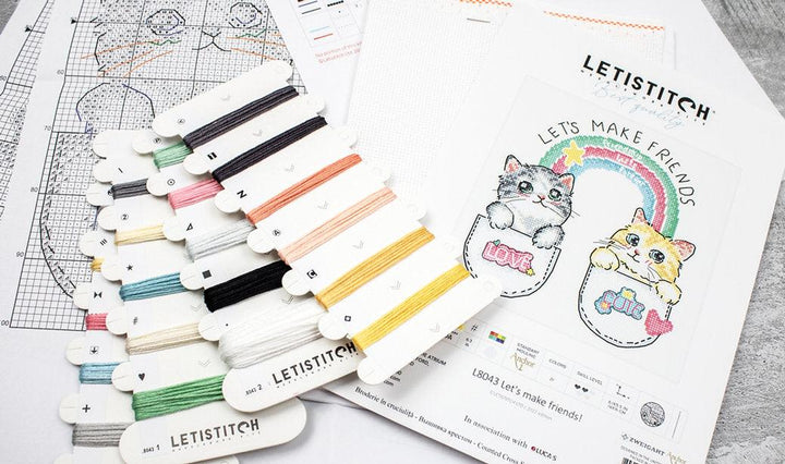 Let's make friends! L8043 Counted Cross Stitch Kit