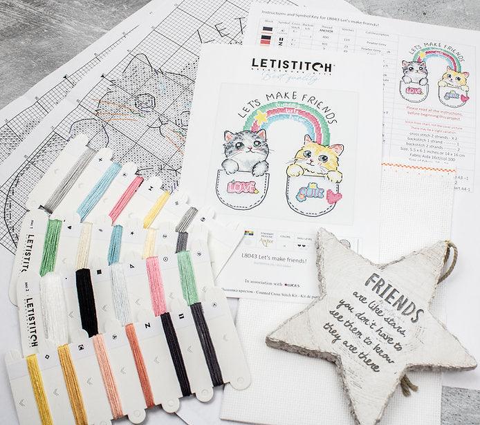 Let's make friends! L8043 Counted Cross Stitch Kit