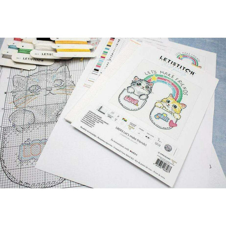 Let's make friends! L8043 Counted Cross Stitch Kit