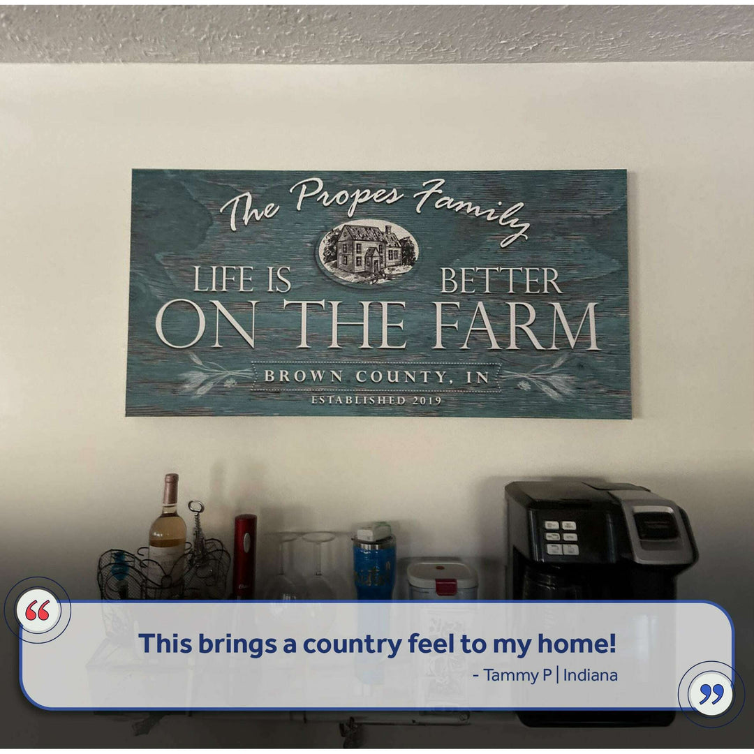 Life Is Better On The Farm Sign VI