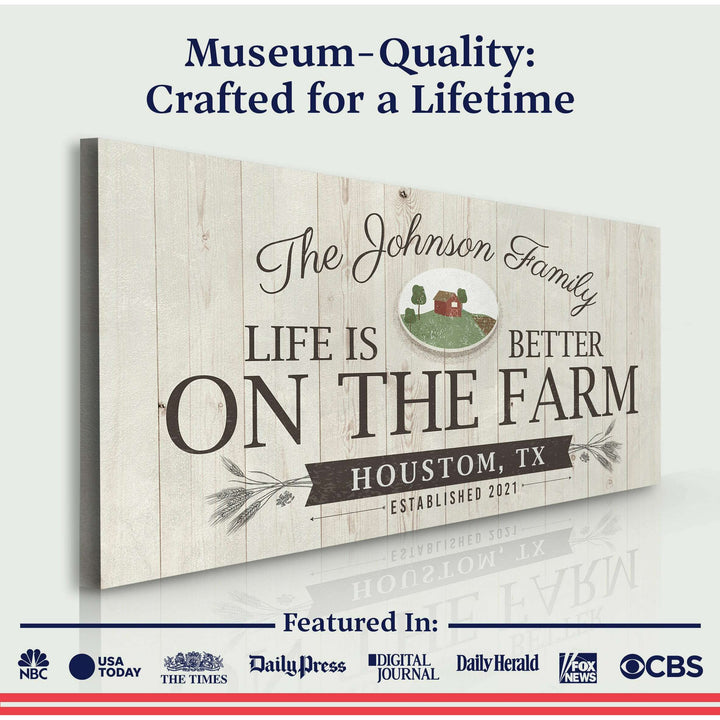 Life Is Better On The Farm Sign