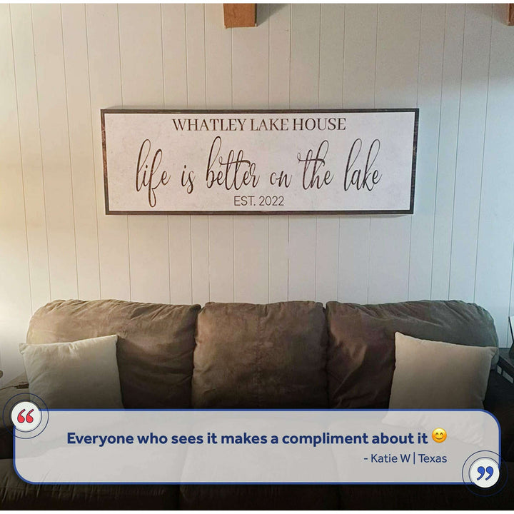 Life Is Better On The Lake Sign II