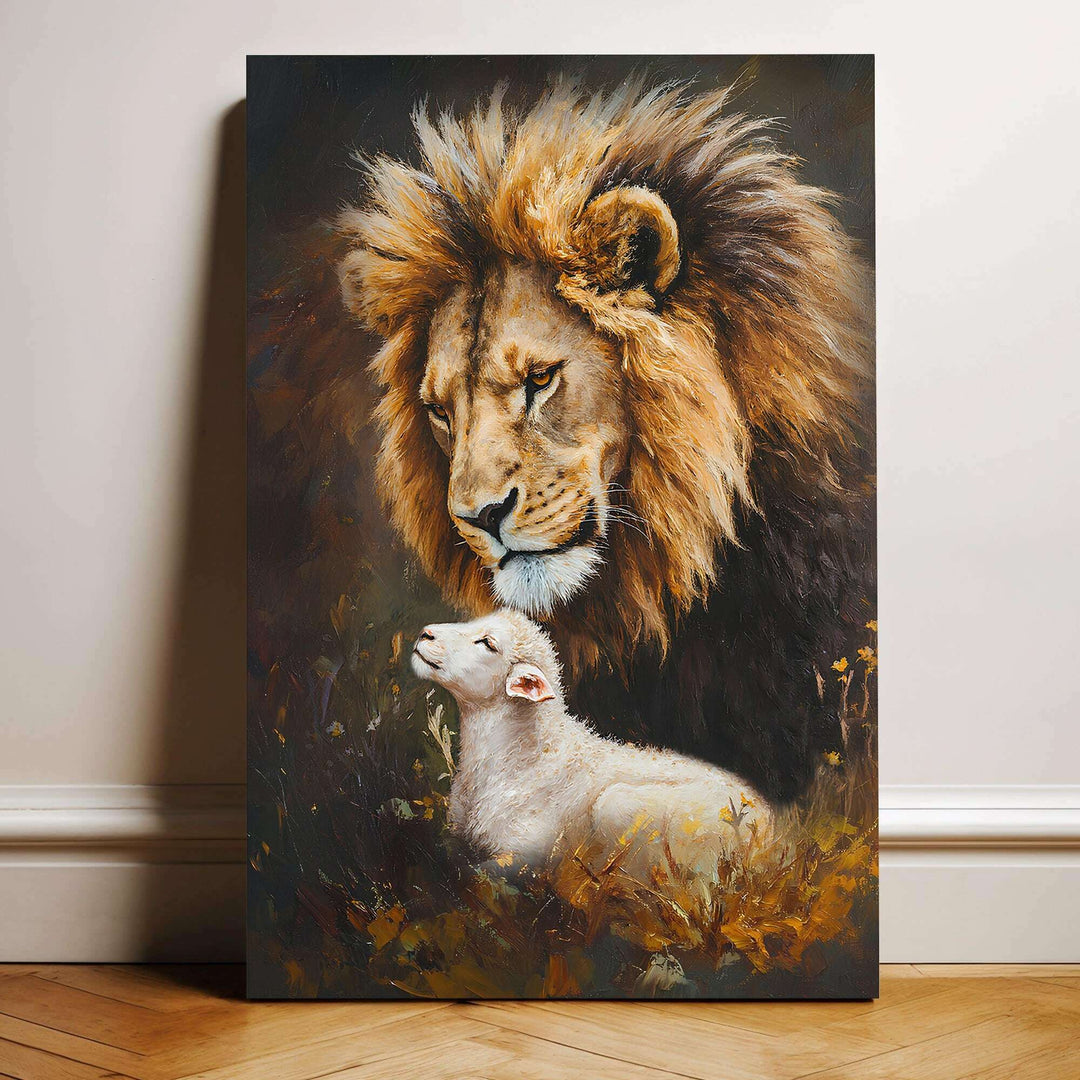 Lion And Sheep Faith Wall Art
