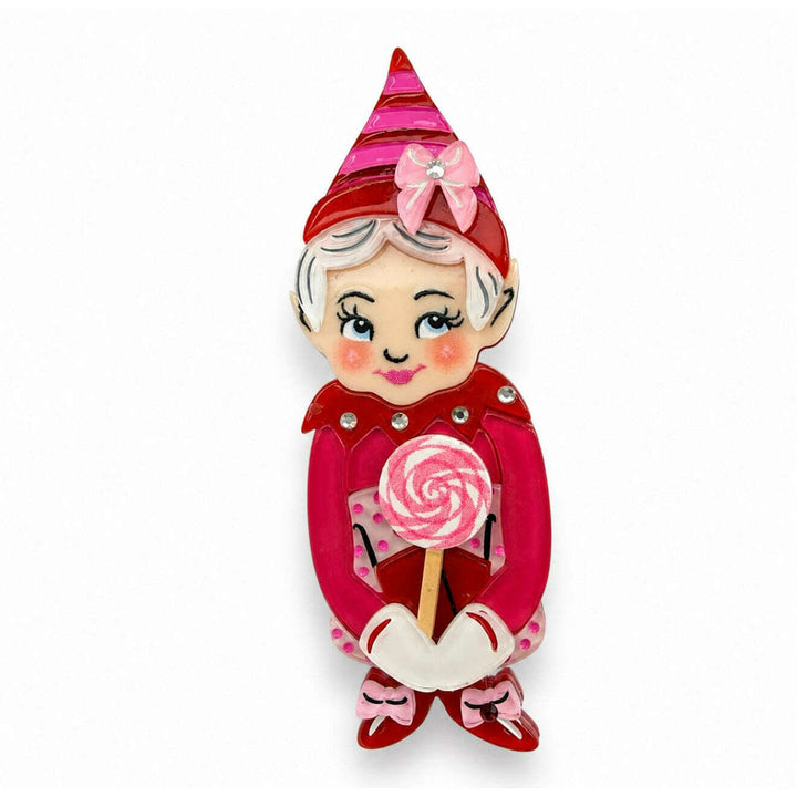 Peppymint Pixie Kneehugger Brooch by 50's Vintage Dame x Lipstick & Chrome