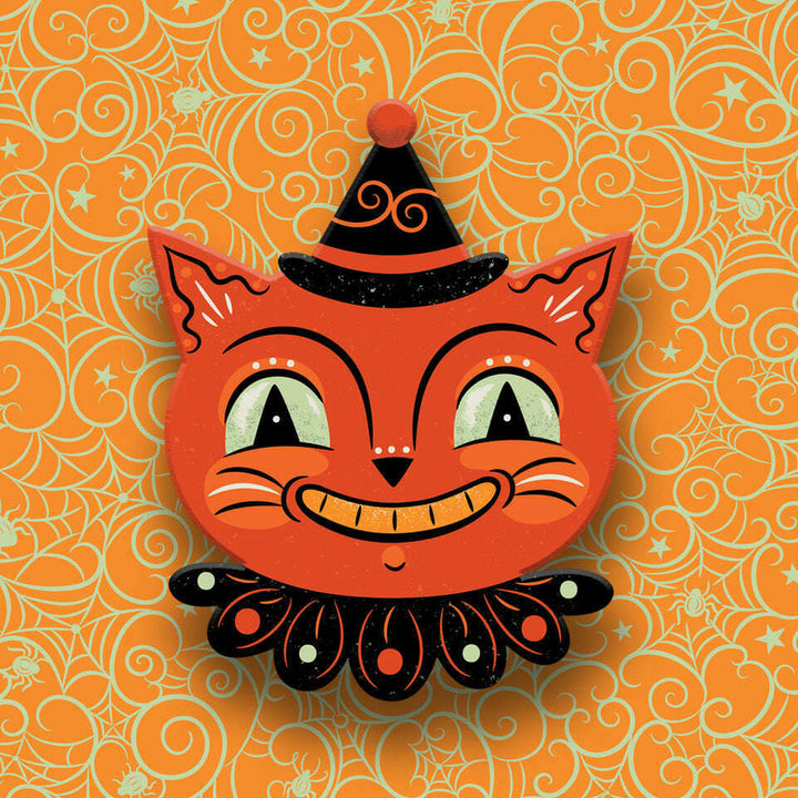 Spunky Copper Cat Brooch by Johanna Parker x Lipstick & Chrome – view 3