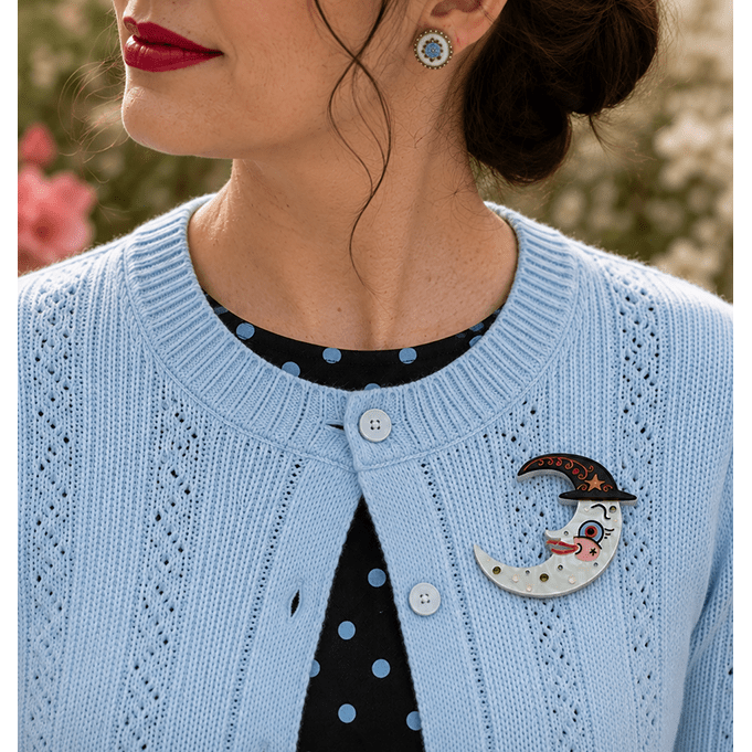 Witchy Crescent Moonhilda Brooch by Johanna Parker x Lipstick & Chrome