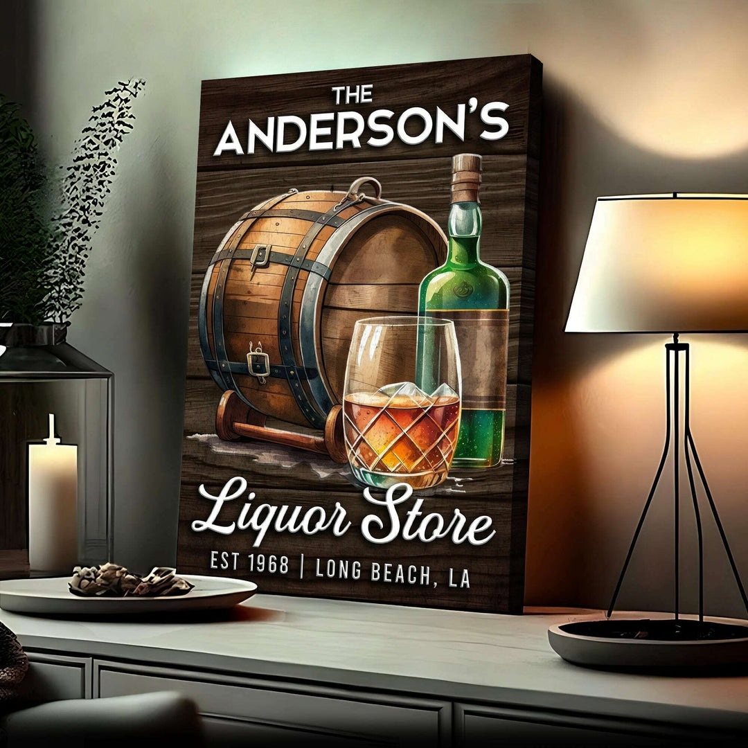 Liquor Store Sign V | Customizable Canvas