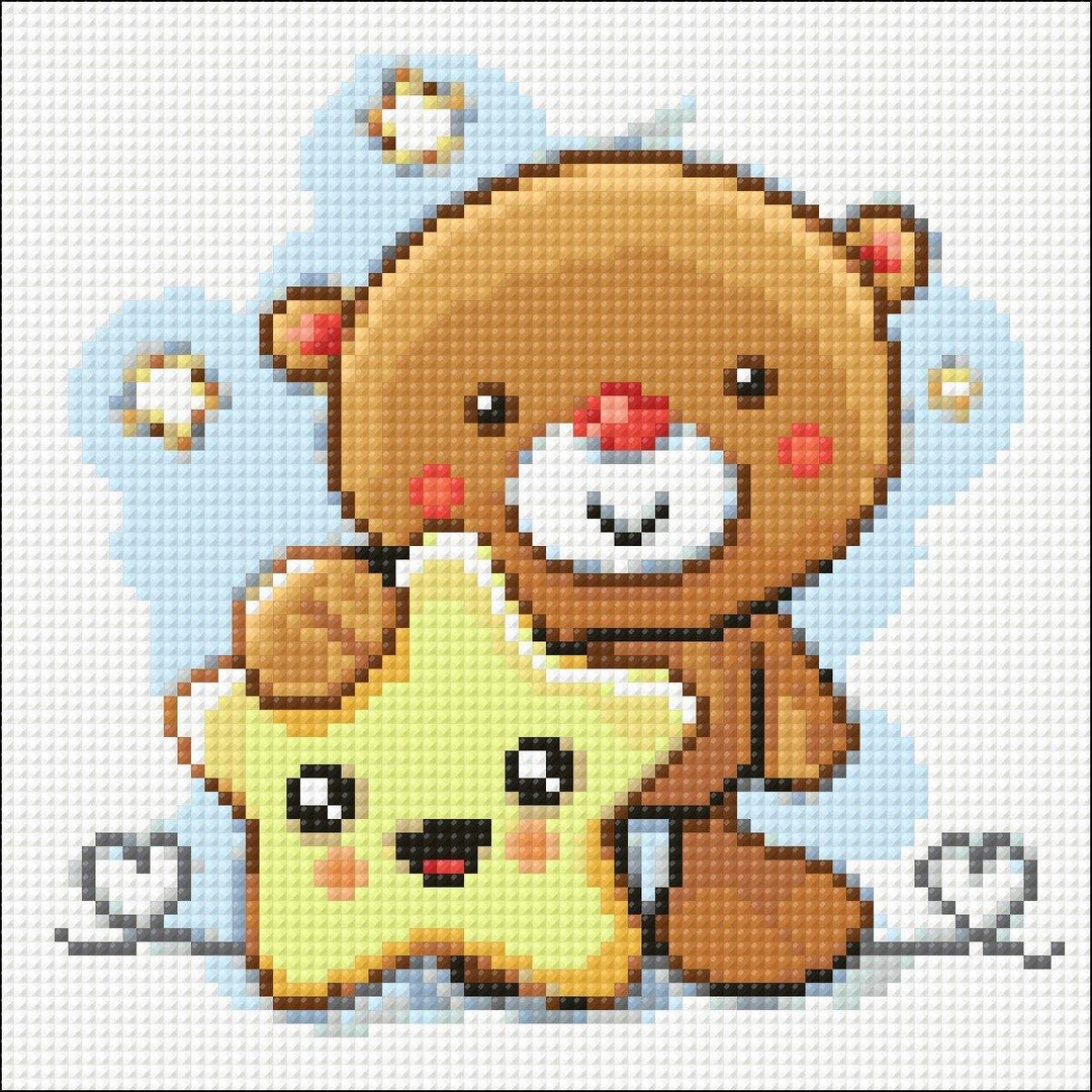 Little Bear with Star CS2355 7.9 x 7.9 inches Crafting Spark Diamond Painting Kit