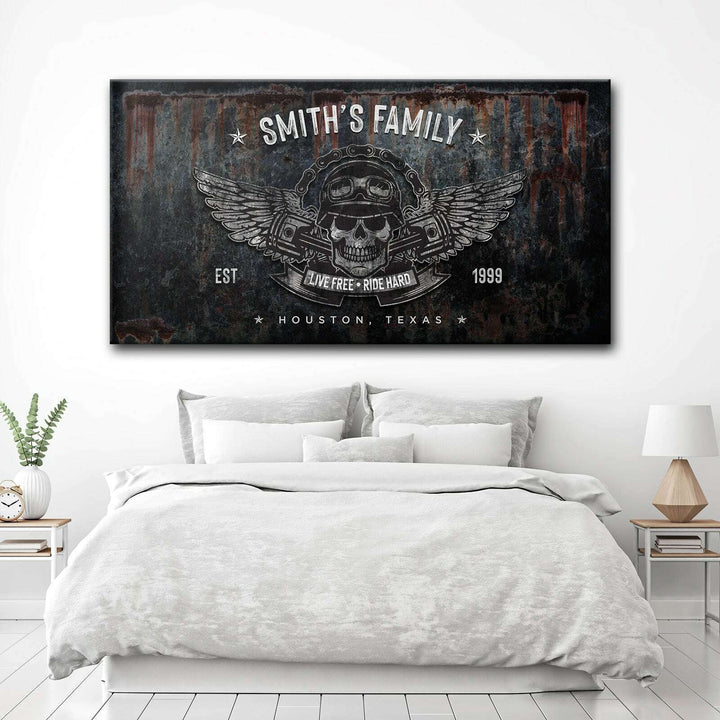 Live Free Ride Hard Sign