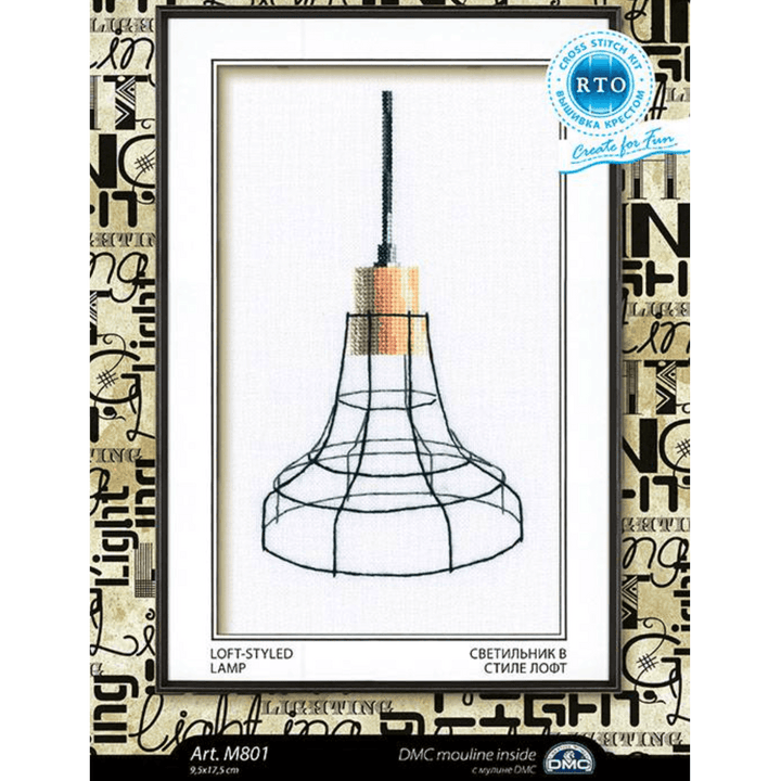 Loft-styled lamp M801 Counted Cross Stitch Kit
