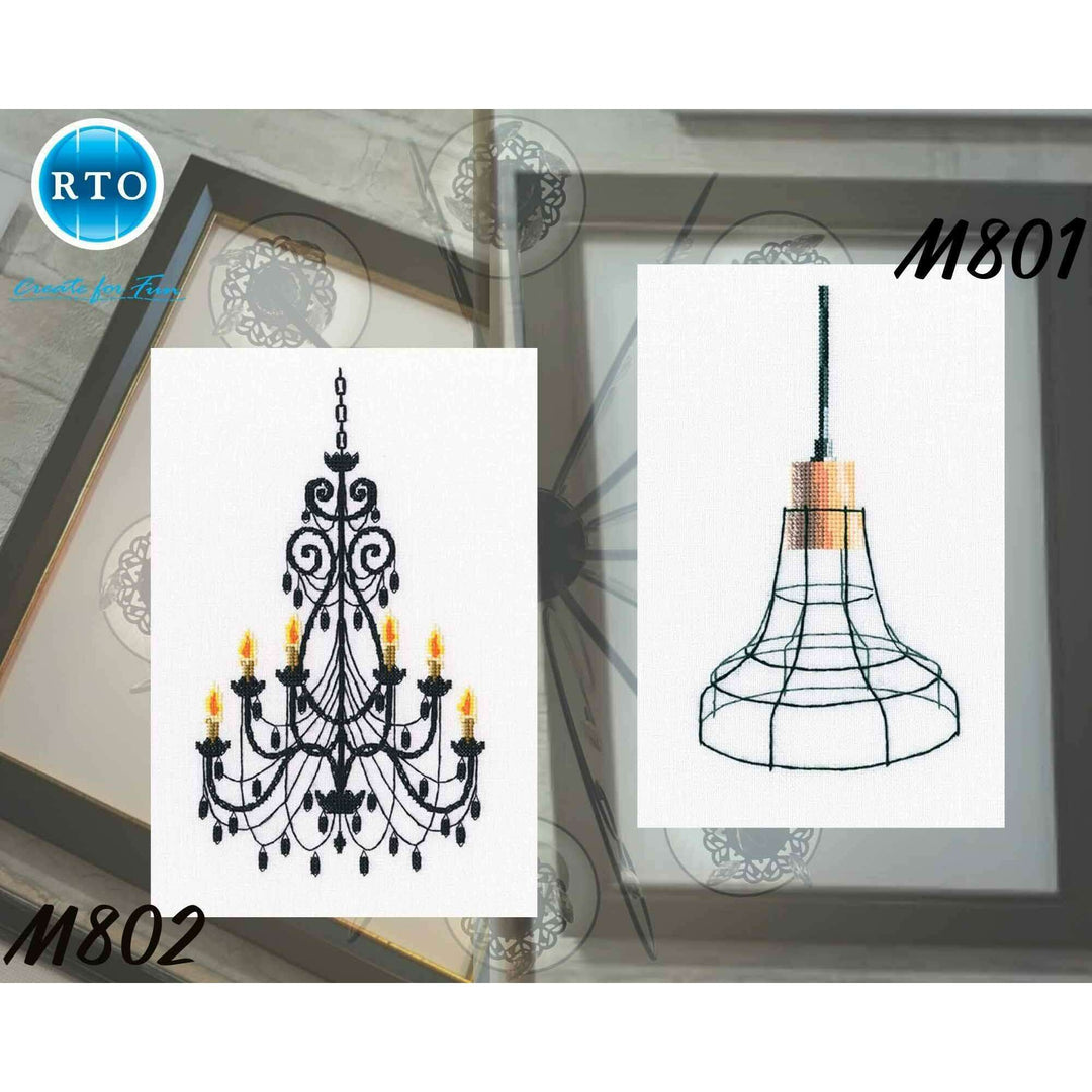 Loft-styled lamp M801 Counted Cross Stitch Kit