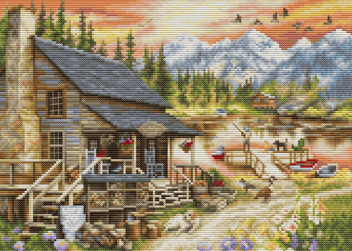 Log Cabin BU5020L Counted Cross-Stitch Kit