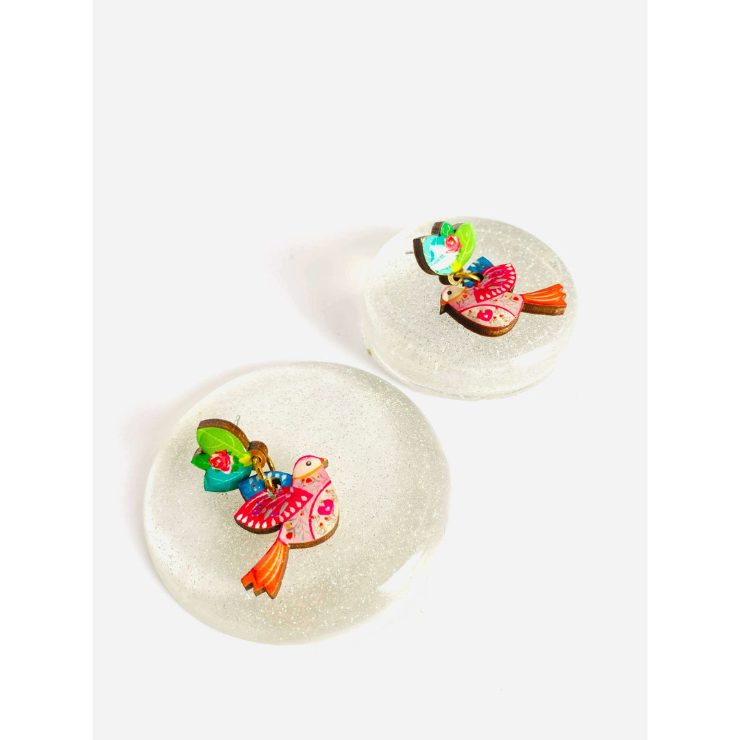 Love Bird Large Statement Earrings by Rosie Rose Parker