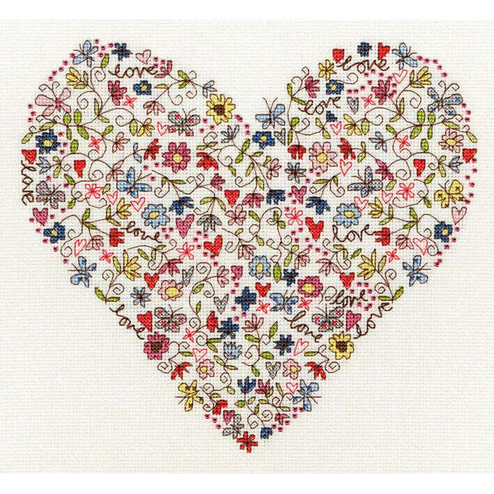 Love Heart XKA1 Counted Cross Stitch Kit