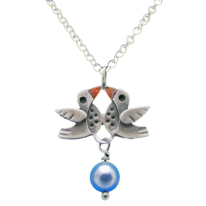 Lovebirds Necklace by Chickenscratch