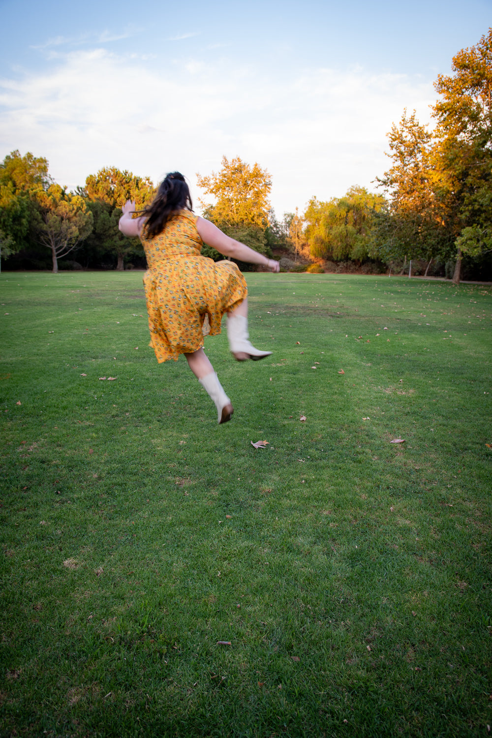 Serena Swing Dress- Orange County, Sunshine