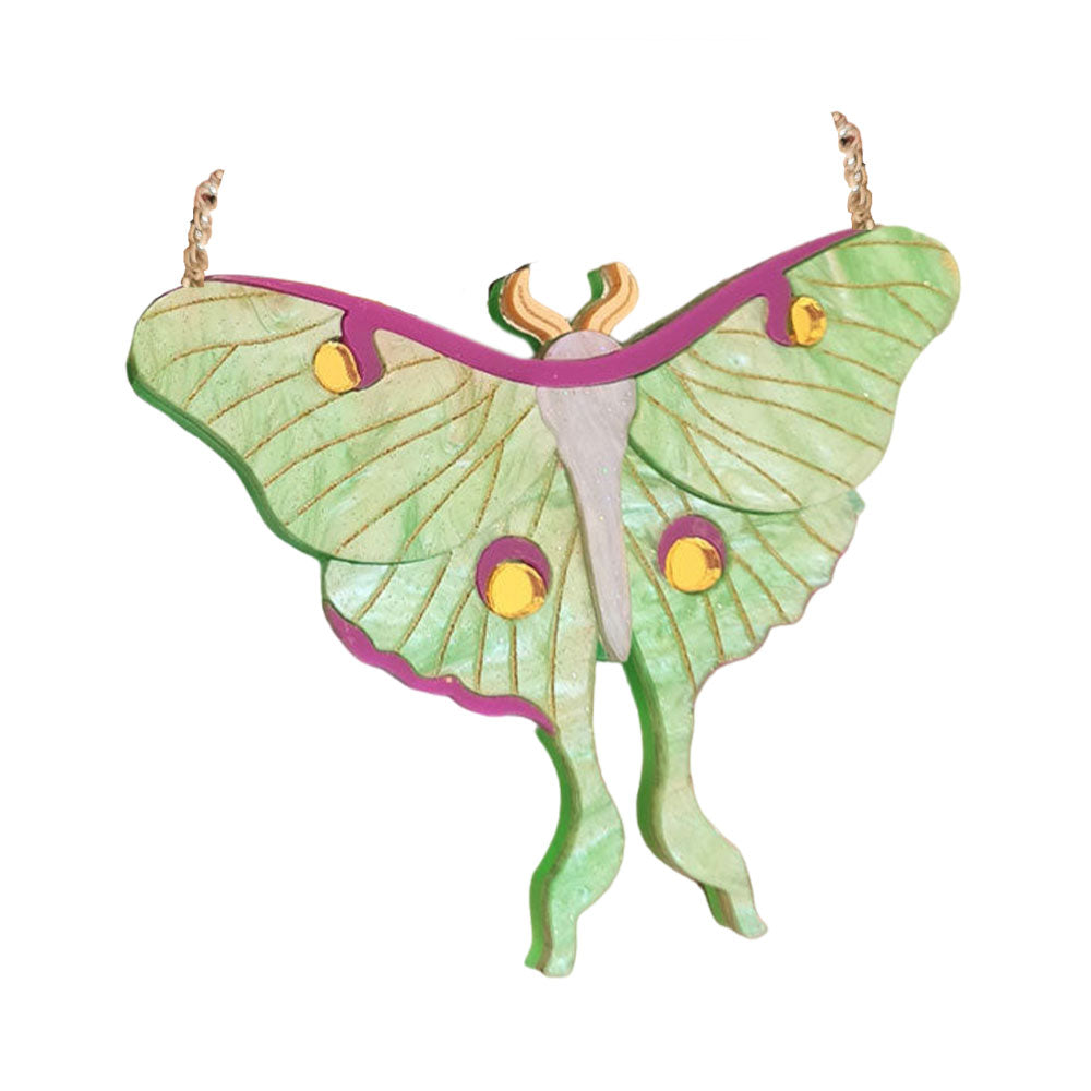 Luna Moth Statement Necklace by Cherryloco Jewellery 1