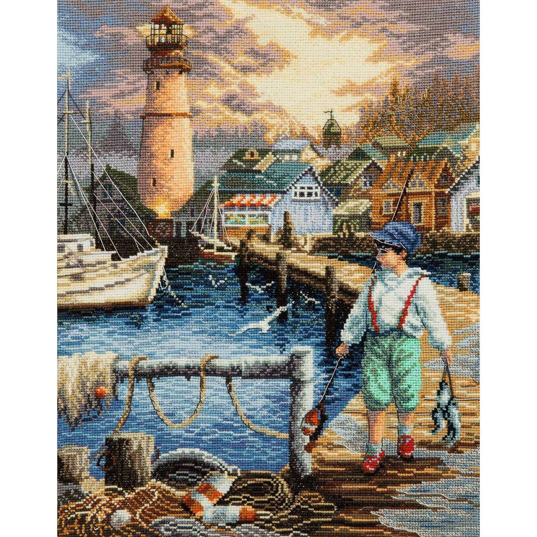M-499C Counted cross stitch kit "Dad's assistant"