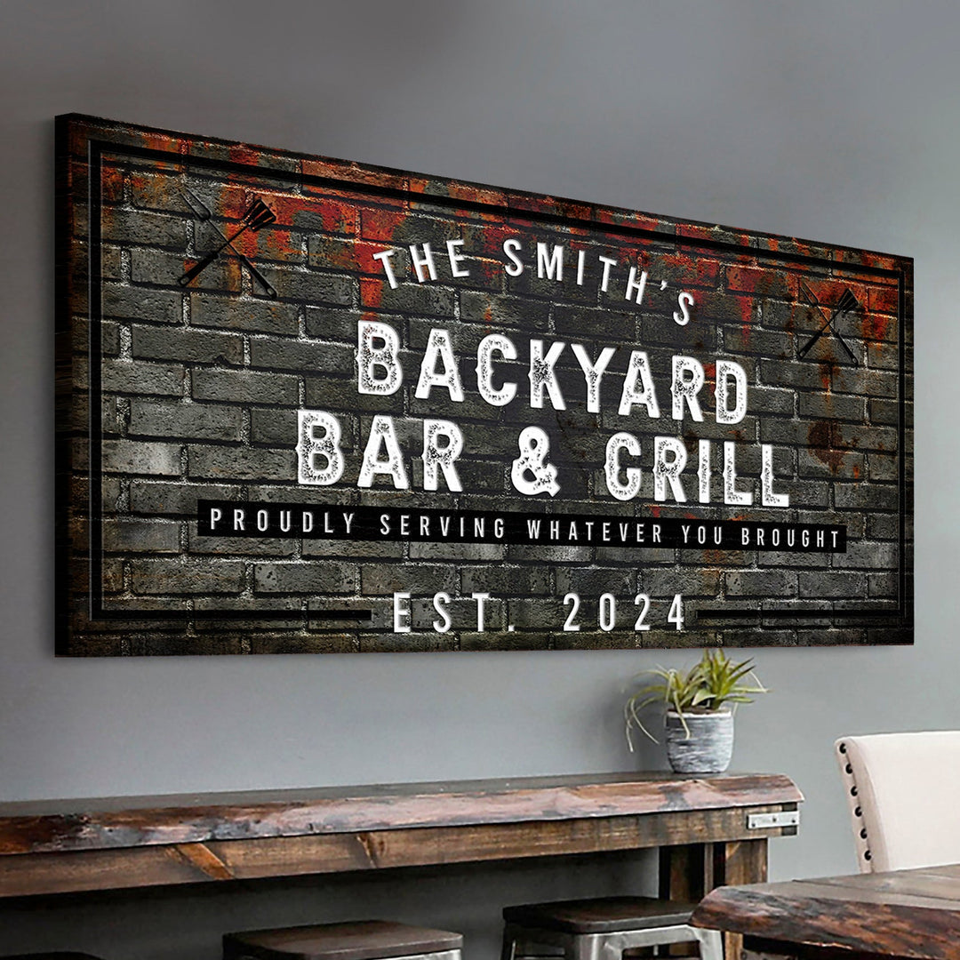 Backyard Bar & Grill Sign XXI