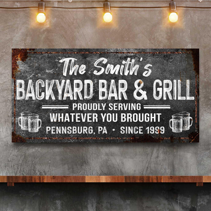 Backyard Bar & Grill Sign XXIII