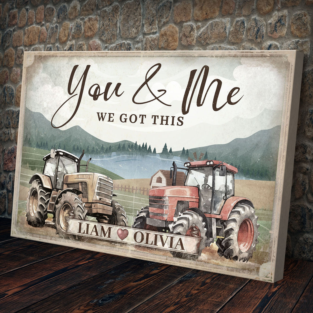 Tractor Themed We Got This Couple Sign