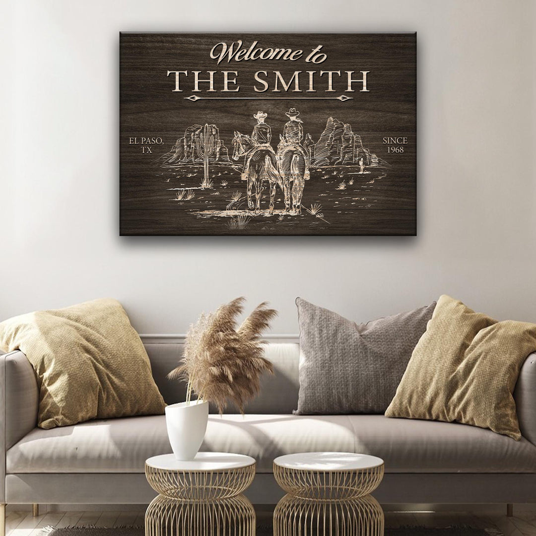 Cowboy Welcome Sign