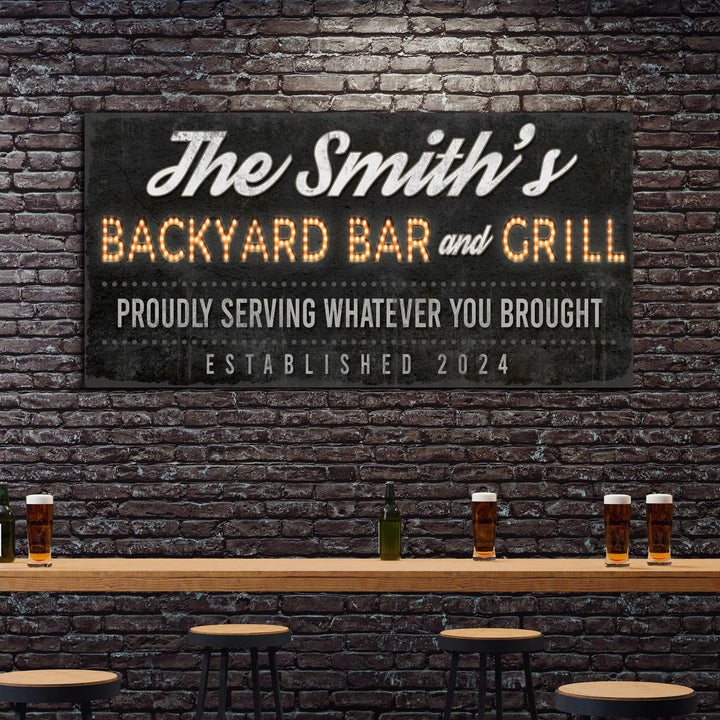 Backyard Bar & Grill Sign XVII