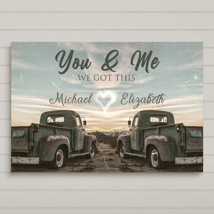 Vintage Truck Themed We Got This Couple Sign