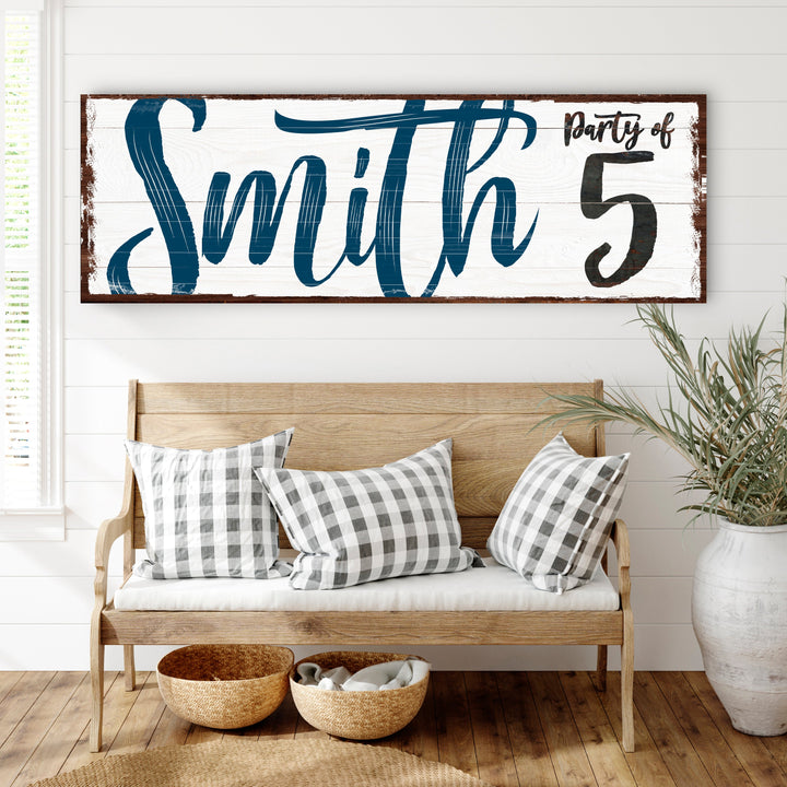 Personalized Party of Family Sign