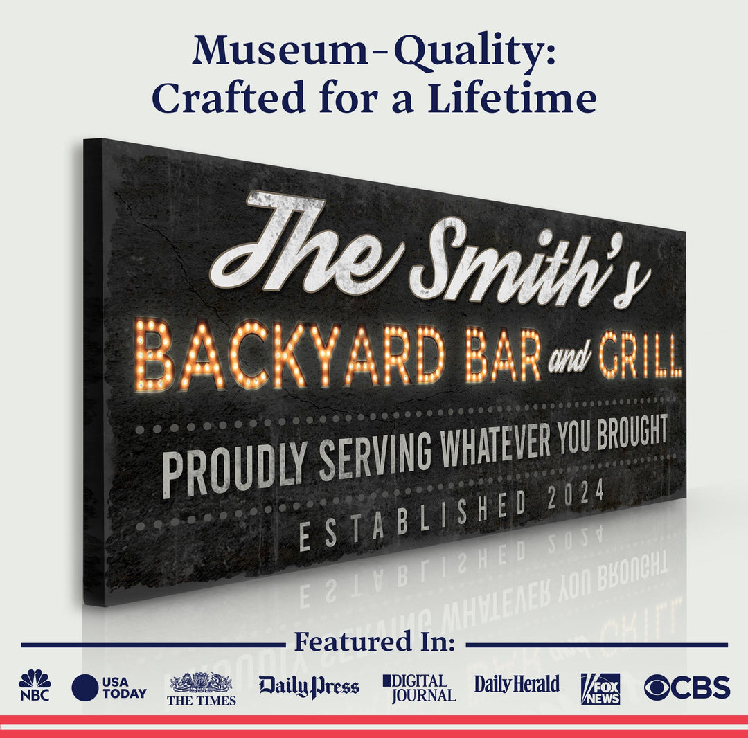 Backyard Bar & Grill Sign XVII