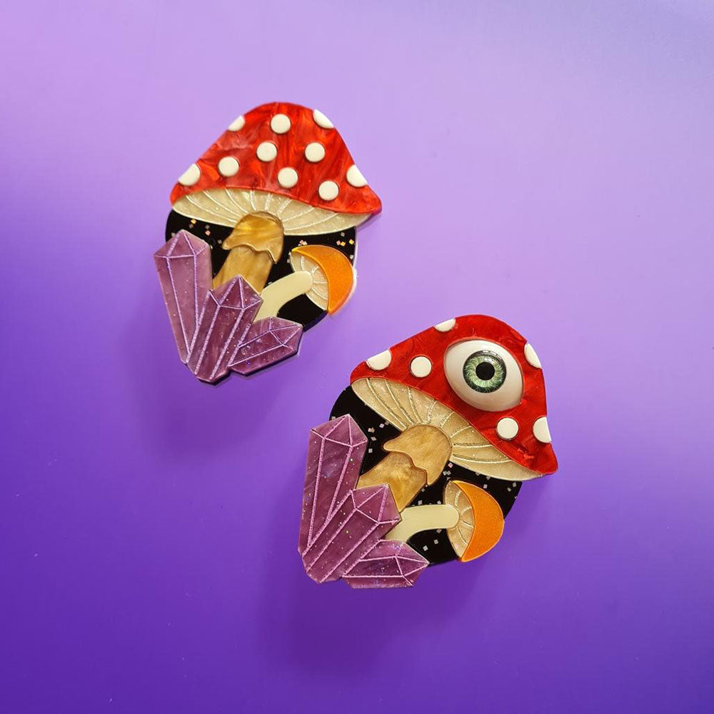 Magic Mushroom Brooch by Cherryloco Jewellery 2
