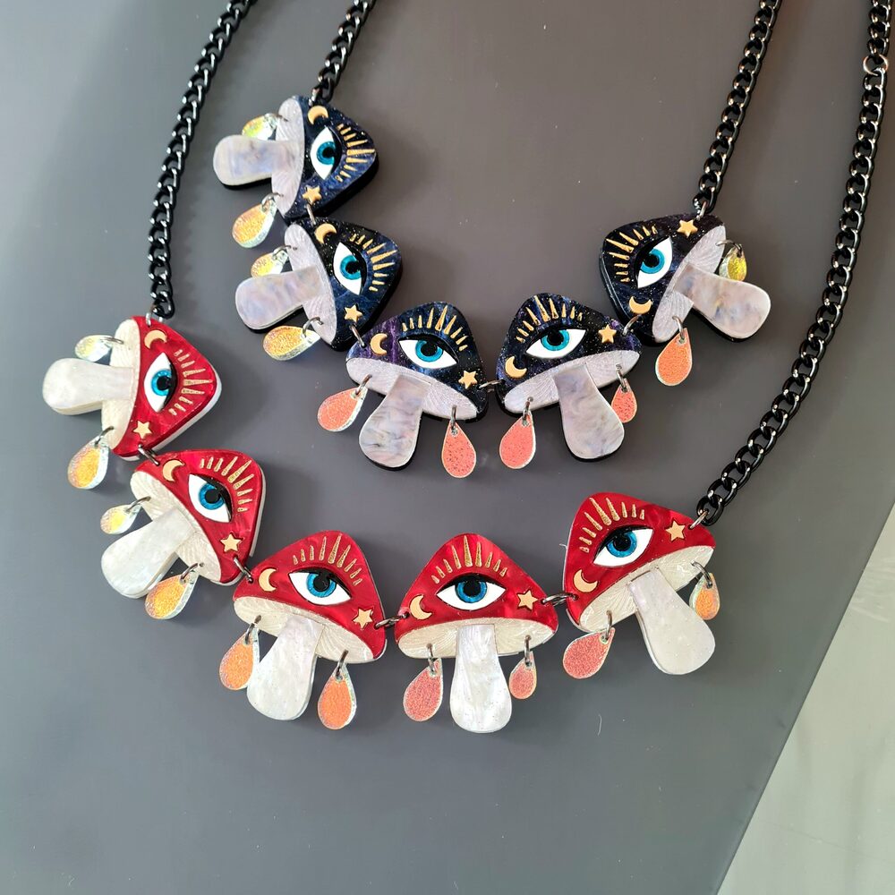 Magic Mushroom Statement Charm Necklace 1