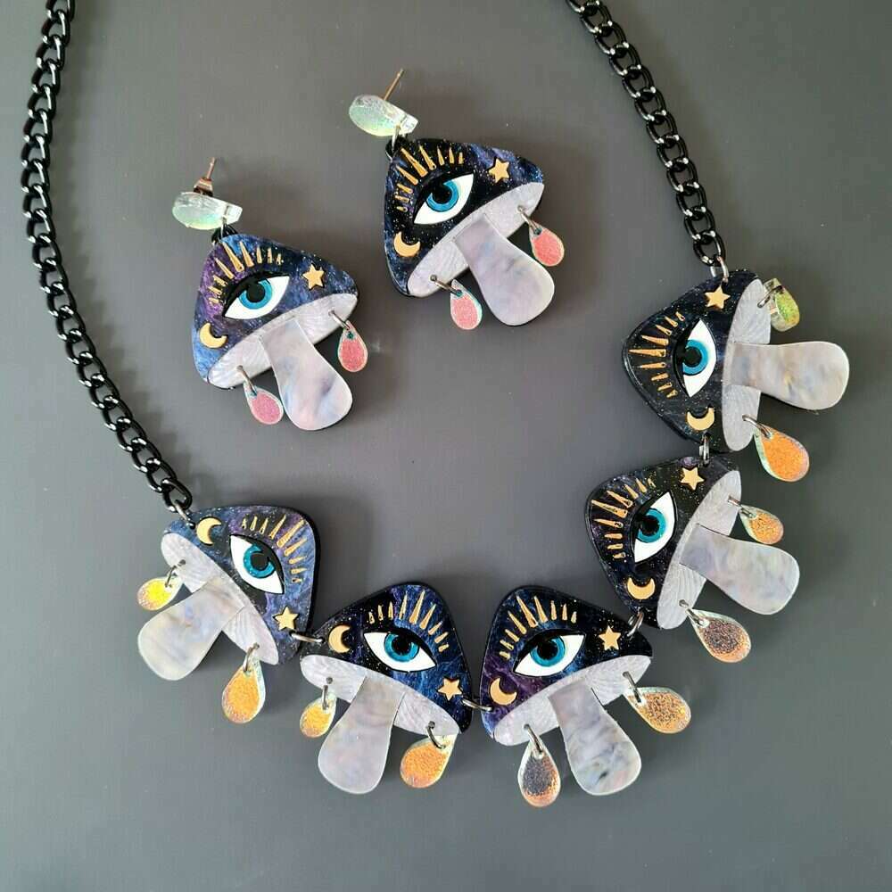 Magic Mushroom Statement Charm Necklace 2