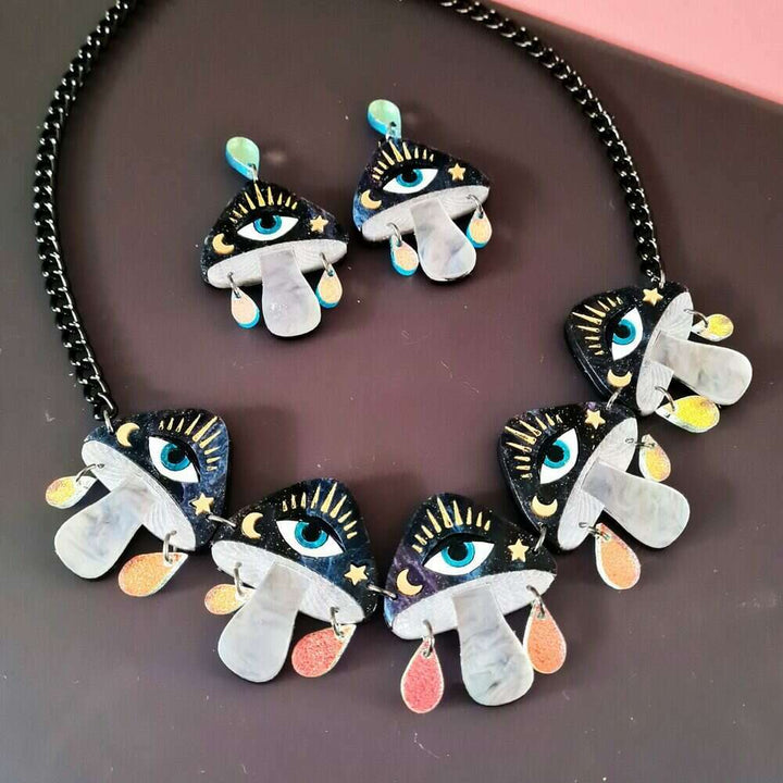 Magic Mushroom Statement Charm Necklace 4