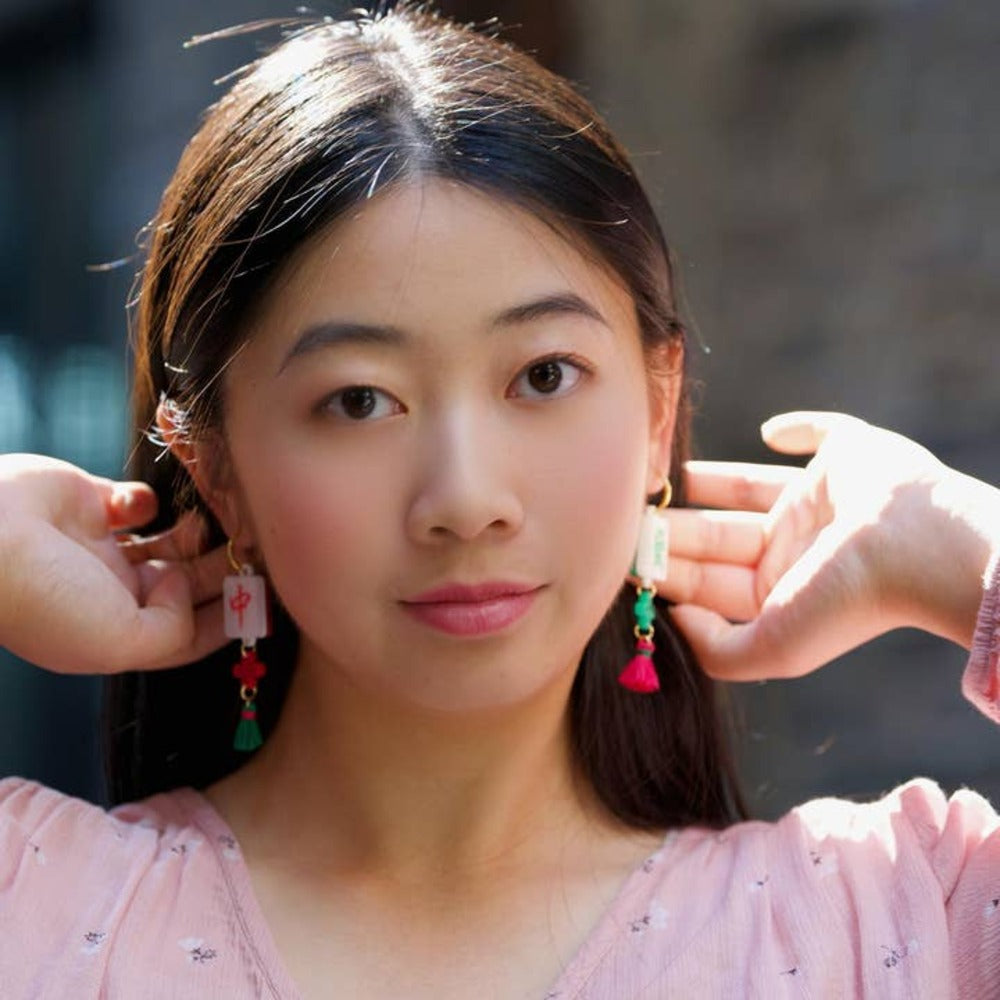 Mahjong Earrings 1