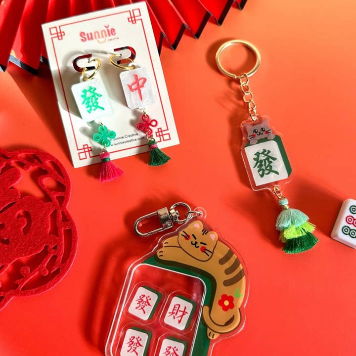 Mahjong Earrings 2