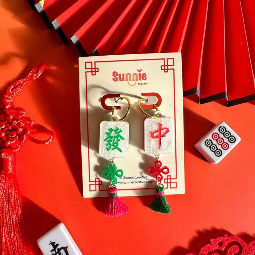 Mahjong Earrings 