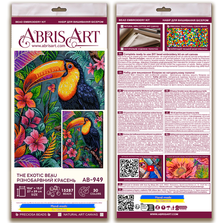 Main Bead Embroidery Kit - The Exotic Beau AB-949
