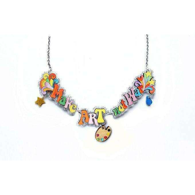 Make Art Not War Necklace by Laliblue - Quirks!